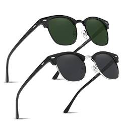 Ninesun verspiegelte halbrandlose polarisierte Sonnenbrille für Männer und Frauen Trendy Outdoor für Reisebrillen K129 (Schwarz Silber/Schwarz Schwarz) von Ninesun