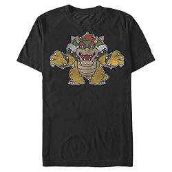 Nintendo Herren Just Bowser T-Shirt, schwarz, X-Groß von Nintendo
