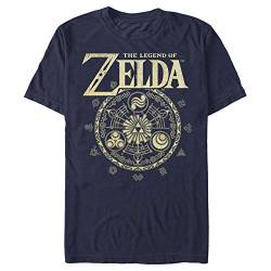 Nintendo Herren Legend of Zelda Symbolischer Kreis T-Shirt, Marineblau, L von Nintendo
