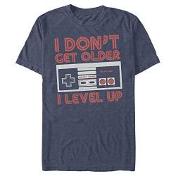 Nintendo Herren NES Controller Get Older Level Up T-Shirt, Marineblau Heather, 3X-Groß von Nintendo