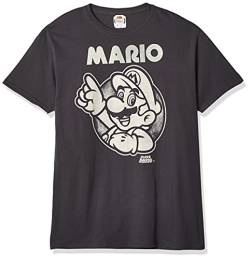 Nintendo Herren So Mario T-Shirt, Dunkelgrau, XX-Large von Nintendo