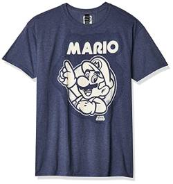 Nintendo Herren So Mario T-Shirt, Premium Navy Heather, 3X-Groß von Nintendo