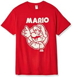 Nintendo Herren So Mario T-Shirt, Rot/Ausflug, einfarbig (Getaway Solids), 3X-Groß von Nintendo