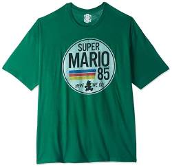 Nintendo Herren Super Mario 1985 Retro Circle T-Shirt, Kelly, grün, XL von Nintendo