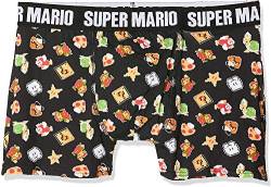 Nintendo Herren Super Mario Bros. Men's Characters & Icons Boxer Shorts Underwear Boxershorts, Schwarz (Schwarz Schwarz), X-Large von Nintendo