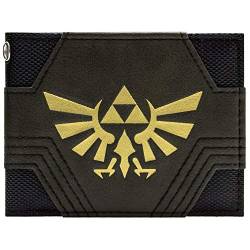 Nintendo Legend of Zelda Textured Golden Triforce Geldbörse/Geldbeutel Bi-Fold ID & Kartenhalter, Schwarz von Nintendo