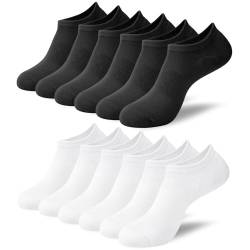 Niofind Sneaker Socken Damen Herren Bambus No Show Rutschfeste Kurze Socks mit Silikon Unisex Unsichtbare Füßlinge Tief Geschnittene Sommer Sneakersocken 6 Paar von Niofind