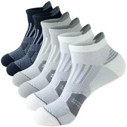 Niofind Sneaker Socken Herren Dame, 6 Paar Atmungsaktive Sportsocken Baumwolle Kurze Laufsocken Unisex 37-42 von Niofind