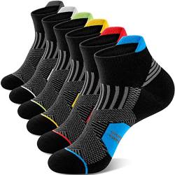 Niofind Sneaker Socken Herren Dame, 6 Paar Atmungsaktive Sportsocken Baumwolle Kurze Laufsocken Unisex 43-46 von Niofind