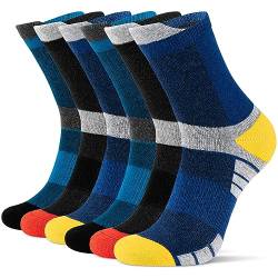 Niofind Socken Herren Damen 43-46 37-42, 6 Paar Baumwolle Sportsocken, Wandersocken, Arbeitssocken, Atmungsaktiv Tennissocken, Laufsocken, Elastische Sneaker Socken Herren mit Dicke Frotteesohle von Niofind