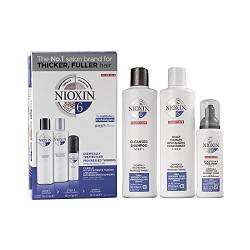 Nioxin Hair System 6 - Set Shampoo für Haarausfall+ Pflegespülung für Haarausfall + Behandlung mit LSF 15 Schwächung, 1er Pack (1 x 340 ml) von Nioxin
