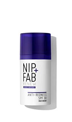 Nip+Fab SPF 30 Moisturiser Renew Anti Redness, 50 ml, Vergrößerte Poren + Hyperpigmentierte Haut, Maximale Gesichtsfeuchtigkeit und Schutz, UVA- und UVB-Schutz, SPF Gesichtshautfilter von Nip+Fab