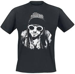 Kurt Cobain One Colour Männer T-Shirt schwarz L 100% Baumwolle Band-Merch, Bands von Nirvana