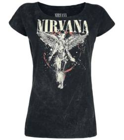 Nirvana Angel Frauen T-Shirt Charcoal 3XL 100% Baumwolle Band-Merch, Bands von Nirvana