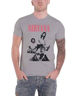 Nirvana T Shirt Bathroom Photo Band Logo Nue offiziell Herren Grau XXL von Nirvana