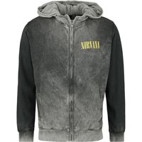 Nirvana Kapuzenjacke - Smiley - S bis XL - für Männer - Größe S - grau/schwarz  - EMP exklusives Merchandise! von Nirvana