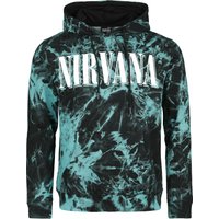 Nirvana Kapuzenpullover - EMP Signature Collection - S bis 3XL - für Männer - Größe 3XL - schwarz/türkis  - EMP exklusives Merchandise! von Nirvana