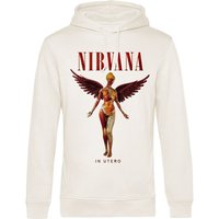 Nirvana Kapuzenpullover - In Utero - XL bis XXL - für Männer - Größe XXL - beige  - Lizenziertes Merchandise! von Nirvana