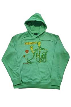 Nirvana Kapuzenpullover Incesticide Band Logo Nue offiziell Unisex Grün Pullover L von Nirvana