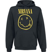 Nirvana Kapuzenpullover - Smiley - S bis XXL - für Männer - Größe L - schwarz  - Lizenziertes Merchandise! von Nirvana
