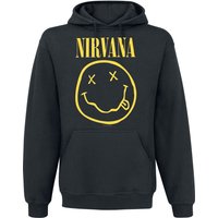 Nirvana Kapuzenpullover - Smiley - S bis XXL - für Männer - Größe M - schwarz  - Lizenziertes Merchandise! von Nirvana