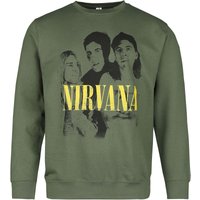Nirvana Langarmshirt - Photo - S bis XXL - für Männer - Größe L - grün  - Lizenziertes Merchandise! von Nirvana
