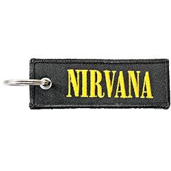 Nirvana Logo (Doppelseitiger Aufnäher) Kunststoff Schlüsselanhänger Schwarz, Schwarz, Einheitsgröße von Nirvana