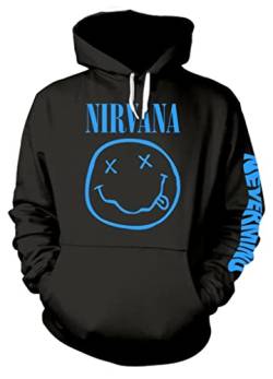 Nirvana 'Nevermind Smile' (Black) Pull Over Hoodie (Large) von Nirvana