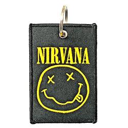 Nirvana Smiley (doppelseitiger Patch) Kunststoff Schlüsselanhänger Silber, Silber, Einheitsgröße, Silber, EinheitsgröÃŸe von Nirvana