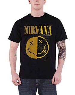 Nirvana Spliced Logo Männer T-Shirt schwarz M 100% Baumwolle Band-Merch, Bands, Nachhaltigkeit von Nirvana