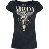 Nirvana T-Shirt - Angel - S bis 3XL - für Damen - Größe M - charcoal  - Lizenziertes Merchandise! von Nirvana