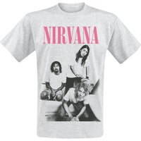 Nirvana T-Shirt - Bathroom Photo - S bis XXL - für Männer - Größe L - grau meliert  - Lizenziertes Merchandise! von Nirvana