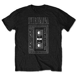 Nirvana T Shirt Come As You Are Tape Band Logo Nue offiziell Herren Schwarz XL von Nirvana