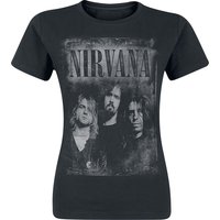 Nirvana T-Shirt - Faded Faces - S bis XL - für Damen - Größe M - schwarz  - Lizenziertes Merchandise! von Nirvana