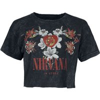 Nirvana T-Shirt - Flowers - XXL - für Damen - Größe XXL - charcoal  - Lizenziertes Merchandise! von Nirvana