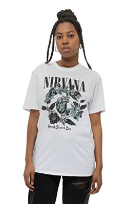 Nirvana T Shirt Heart Shaped Box Band Logo Nue offiziell Unisex Weiß XXL von Nirvana
