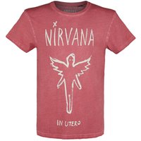 Nirvana T-Shirt - In Utero - S bis XXL - für Männer - Größe S - rot  - Lizenziertes Merchandise! von Nirvana