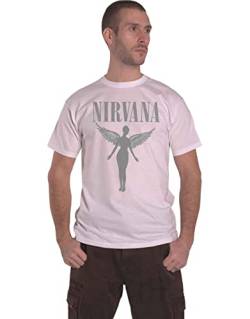 Nirvana T Shirt In Utero Tour Band Logo Nue offiziell Weiß L von Nirvana