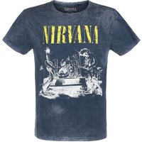 Nirvana T-Shirt - Stage - S bis 4XL - für Männer - Größe 3XL - navy  - Lizenziertes Merchandise! von Nirvana