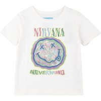 Nirvana T-Shirt für Kinder - Amplified Collection - Kids - Scribble Smiley - für Mädchen & Jungen - altweiß  - Lizenziertes Merchandise! von Nirvana