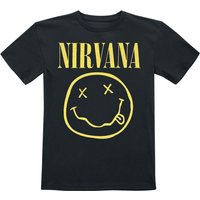 Nirvana T-Shirt für Kinder - Kids - Smiley - für Mädchen & Jungen - schwarz  - Lizenziertes Merchandise! von Nirvana