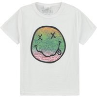 Nirvana T-Shirt für Kleinkinder - Kids - Multicolor Smiley - für Mädchen & Jungen - weiß  - Lizenziertes Merchandise! von Nirvana