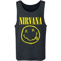 Nirvana Tank-Top - Smiley - S bis XL - für Männer - Größe S - schwarz  - Lizenziertes Merchandise! von Nirvana