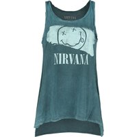 Nirvana Top - Paint Stone - S bis XL - für Damen - Größe S - petrol  - Lizenziertes Merchandise! von Nirvana