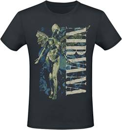 Nirvana Vertical Logo Männer T-Shirt schwarz L 100% Baumwolle Band-Merch, Bands, Nachhaltigkeit von Nirvana