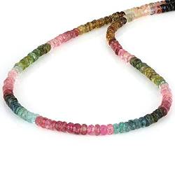 Natürliche, mehrfarbige Turmalin-Halskette für Frauen, Geschenk für Hochzeiten, Jubiläen und Fest, Stein, Turmalin von NirvanaIN