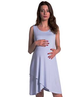 Damen Umstands- Kleid Nursing figurbetonte Midi-Modell Farbe Pastell Blue GR. S … von Nitis Umstandsmode