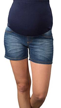 Kurze Jeans Umstandsshorts/Umstandshose Bauchband Umstandsmode/Shorts Denim Gr. 34 von Nitis Umstandsmode