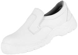 Nitras 7250 Arbeitsschuhe Clean Step I - Sicherheitsschuh Slipper S2 für Herren Damen - Sicherheitsschuhe Arbeitsschuh mit Stahlkappe - Weiß Größe 40 von Nitras