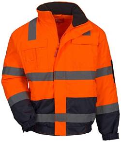 Nitras Herren Motion Tex Viz Pilotenjacke, Orange, XS von Nitras